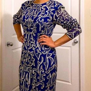 Vintage Long Silk Dress